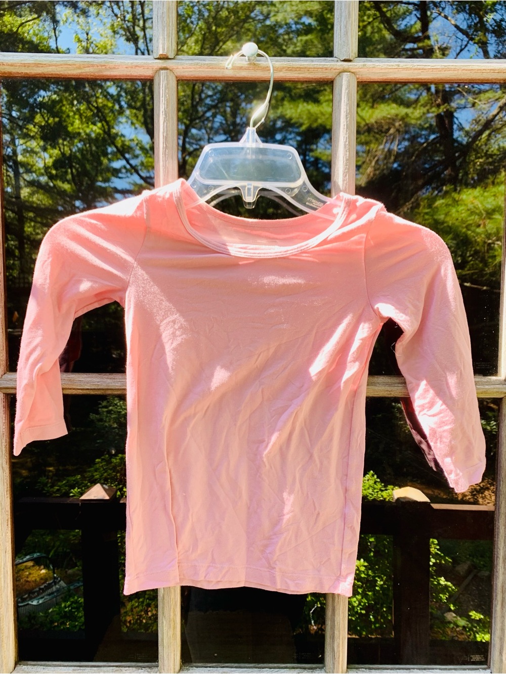 Uniqlo Heat Tech Kids Long-Sleeve Pink base layer winter ski Top